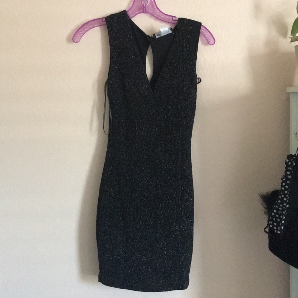 Black Sparkly Bodycon Formal Dress